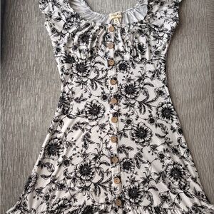 Derek Heart Black and White Floral Dress